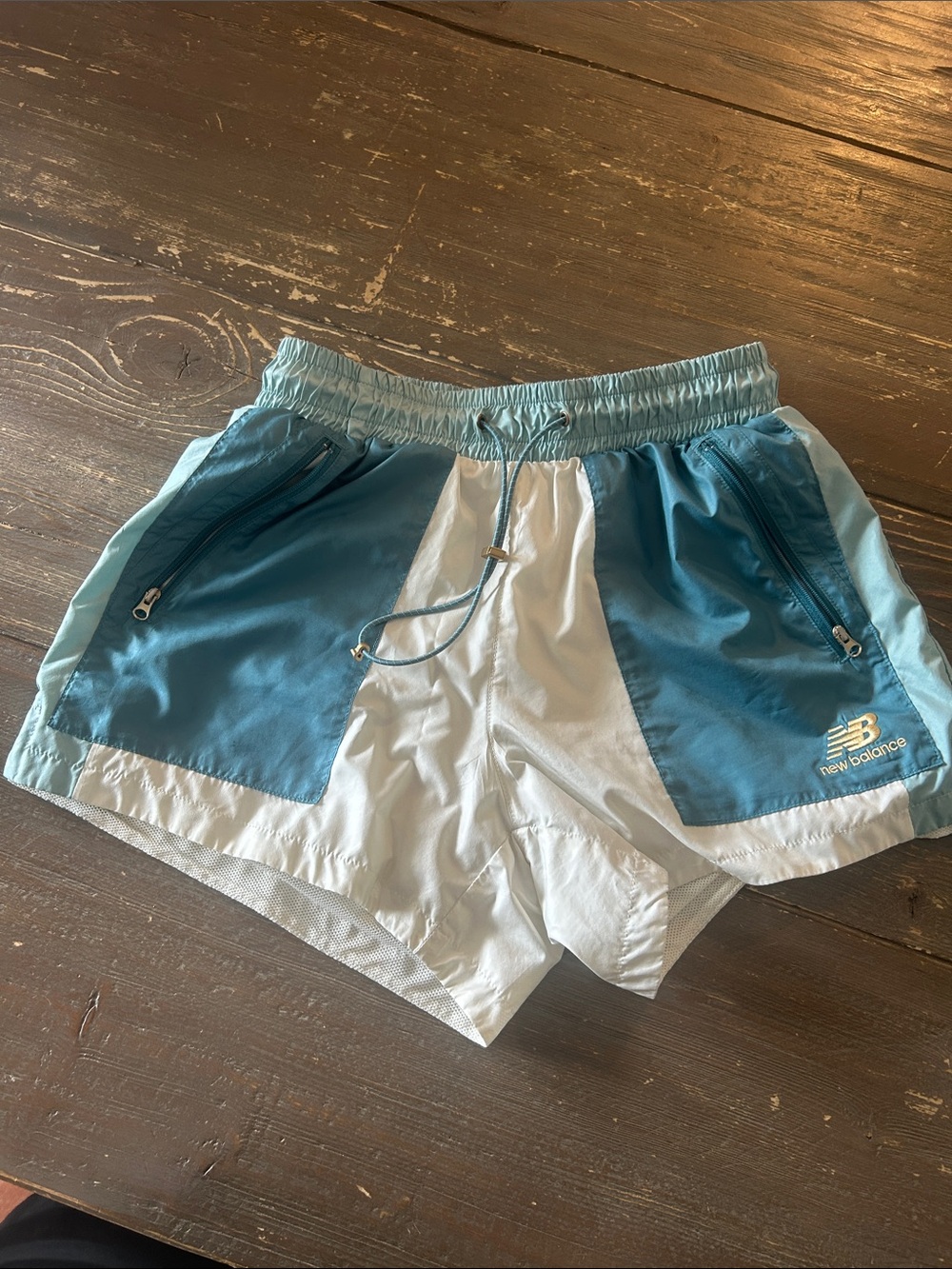 New Balance Teal & White Shorts
